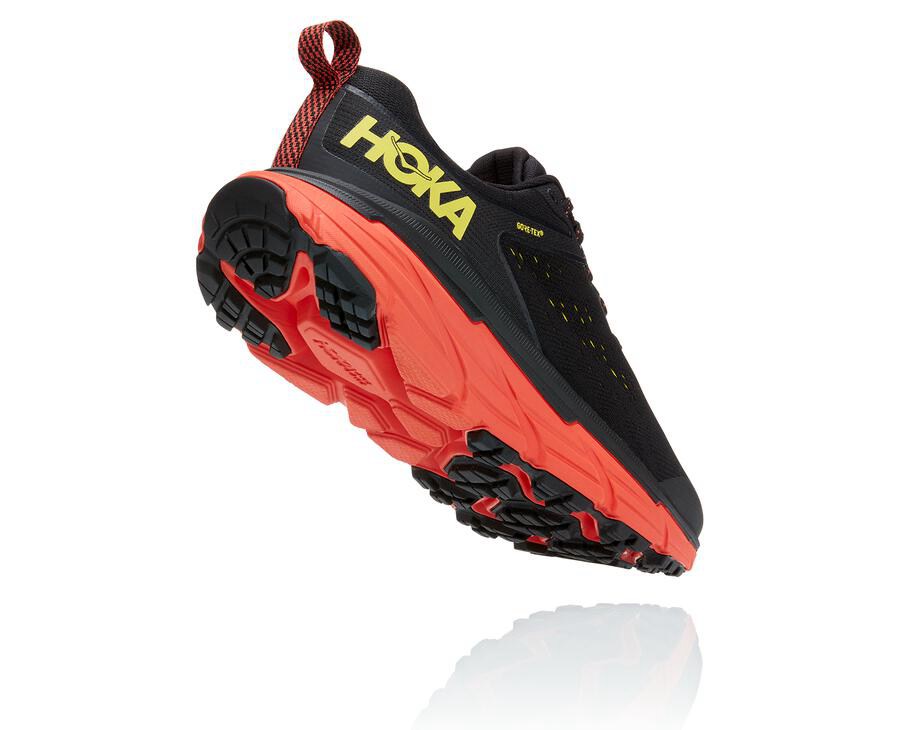 Trail Shoes Mens - Hoka One One Challenger ATR 6 GORE-TEX - Black/Red - TCQNZBA-06